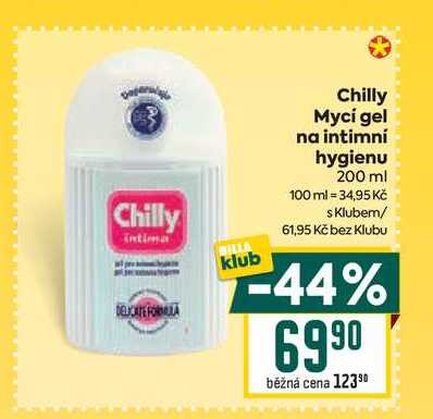 Chilly Mycí gel na intimní hygienu 200 ml 