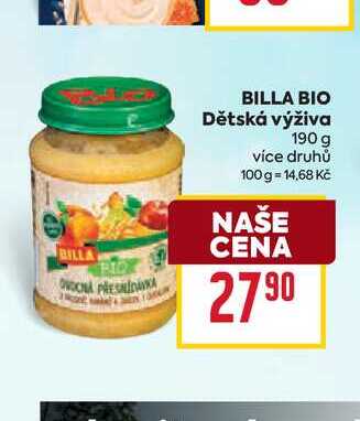 BILLA BIO Dětská výživa 190 g