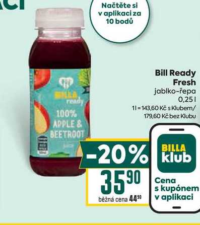 Bill Ready Fresh jablko-řepa 0,25l
