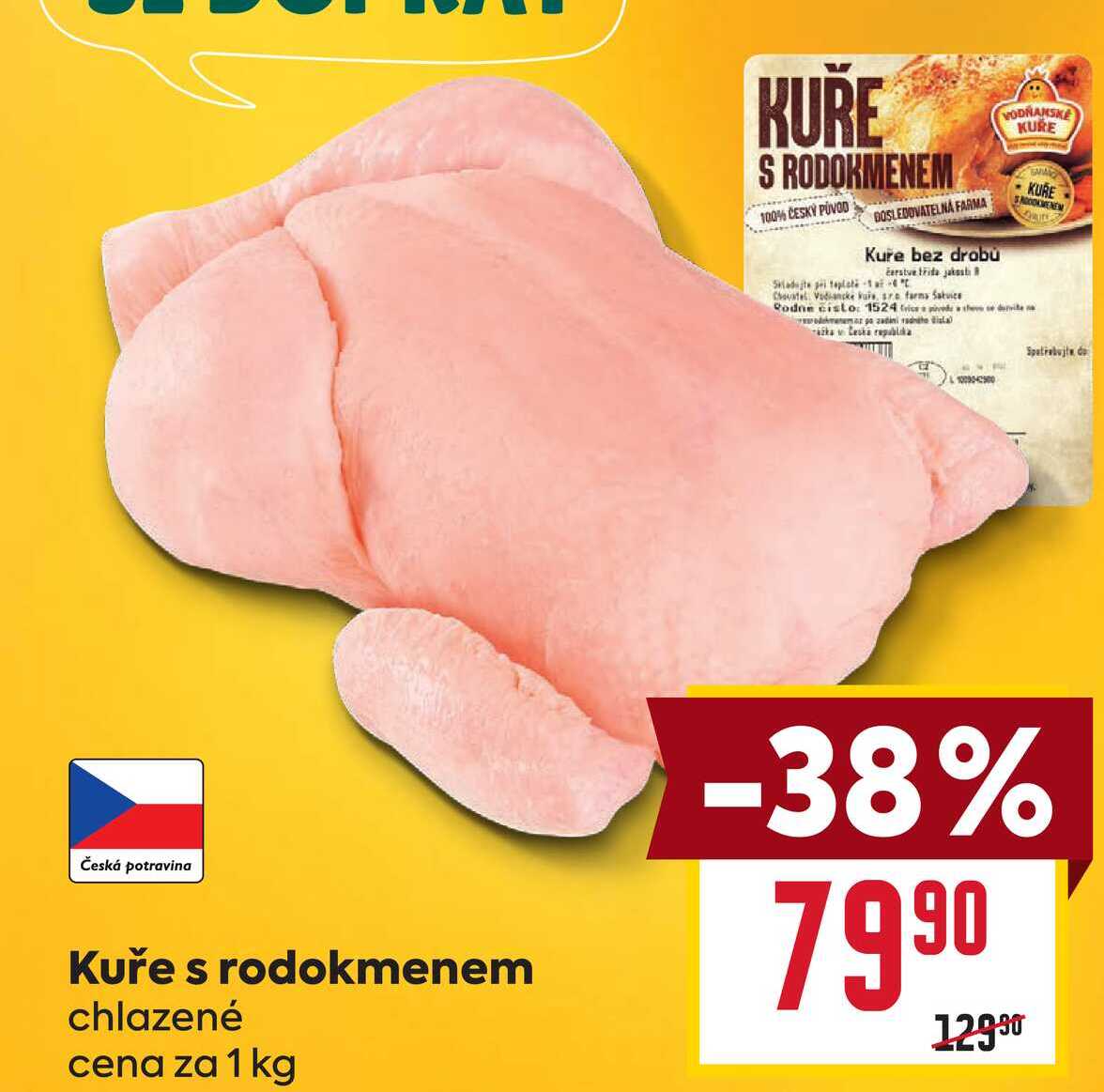 Kuře s rodokmenem chlazené cena za 1 kg