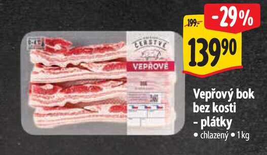 Vepřový bok bez kosti - plátky 1 kg