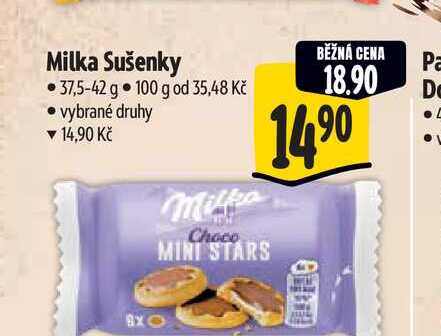 Milka Sušenky  37,5-42 g 