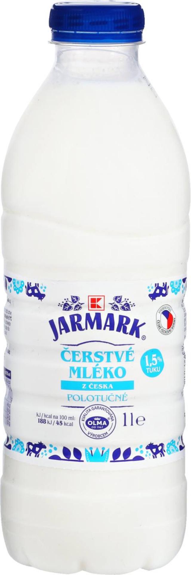 K-Jarmark Čerstvé mléko tuk 1,5 %