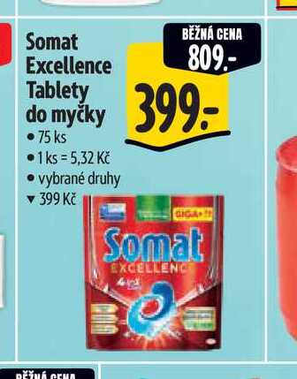 Somat Excellence Tablety do myčky 75 ks  