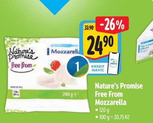  Nature's Promise Free From Mozzarella 120 g  