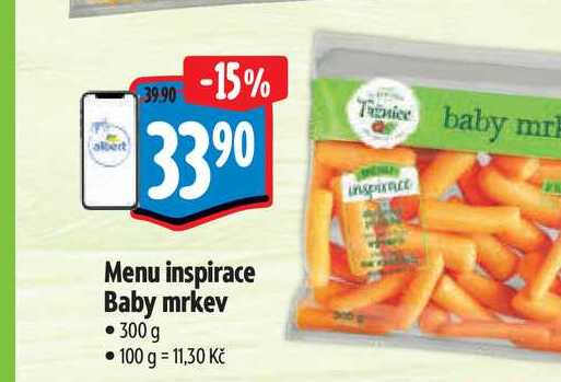  Menu inspirace Baby mrkev  300 g 