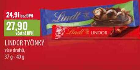LINDOR TYČINKY 37g-40 g