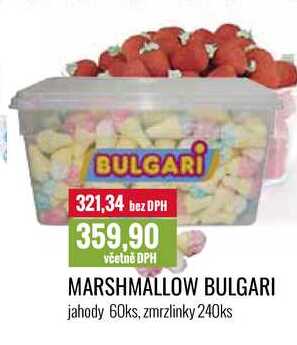 MARSHMALLOW BULGARI jahody 60ks, zmrzlinky 240ks 