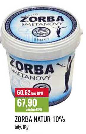 ZORBA NATUR 10% bílý, 1Kg 