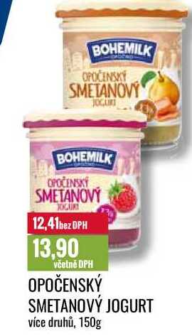OPOČENSKÝ SMETANOVÝ JOGURT více druhů, 150g