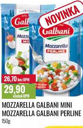 MOZZARELLA GALBANI MINI, MOZZARELLA GALBANI PERLINE 150g 