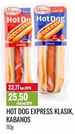 HOT DOG EXPRESS KLASIK, KABANOS 110g 