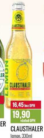 CLAUSTHALER lemon, 330ml 