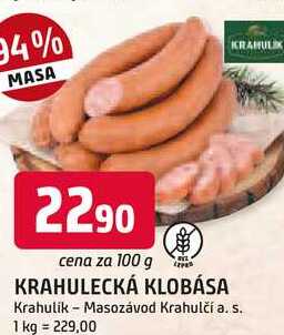 KRAHULECKÁ KLOBÁSA 100 g