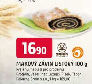 SRNIN MAKOVÝ ZÁVIN LISTOVÝ 100 g 