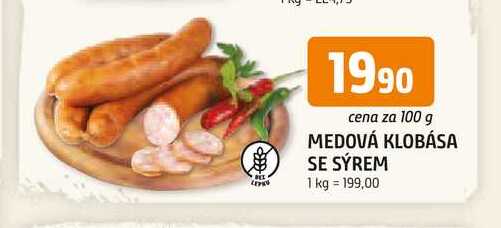 MEDOVÁ KLOBÁSA SE SYREM 100g