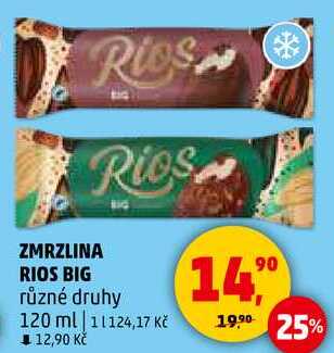 ZMRZLINA RIOS BIG různé druhy, 120 ml  