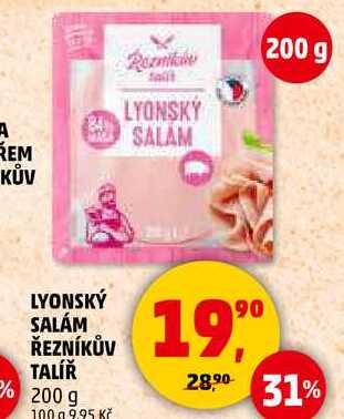 LYONSKÝ SALÁM ŘEZNÍKŮV TALÍŘ, 200 g  