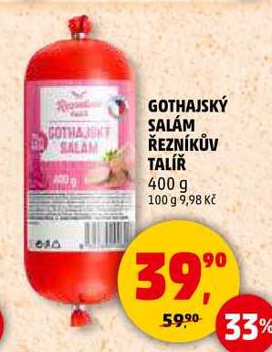 GOTHAJSKÝ SALÁM ŘEZNÍKŮV TALÍŘ, 400 g 