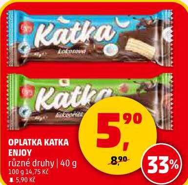 OPLATKA KATKA ENJOY různé druhy, 40 g  