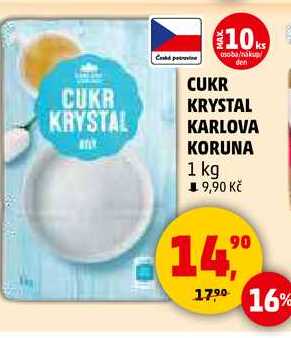CUKR KRYSTAL KARLOVA KORUNA, 1 kg  