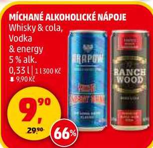 MÍCHANÉ ALKOHOLICKÉ NÁPOJE Whisky & cola, 5 % alk., 0,33 l 