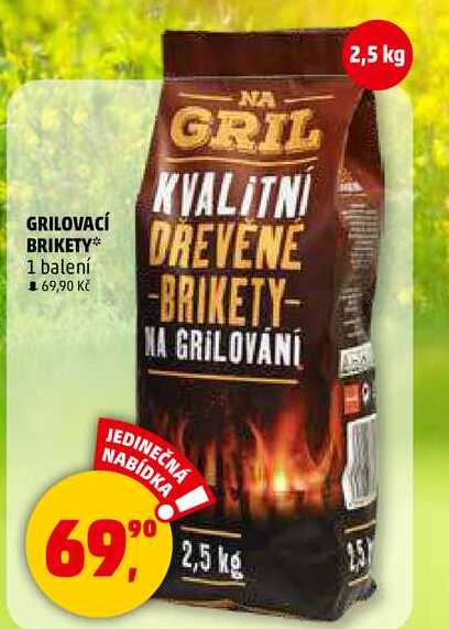 GRILOVACÍ BRIKETY, 1 balení  