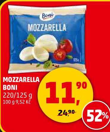 MOZZARELLA BONI, 220/125 g 