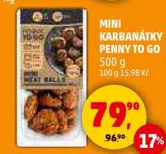 MINI KARBANÁTKY PENNY TO GO, 500 g 