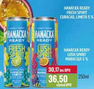 HANÁCKÁ READY FRESH SPIRIT CURACAO, LIMETA 5% 250ml