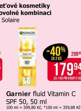 Garnier fluid Vitamin C SPF 50, 50 ml 