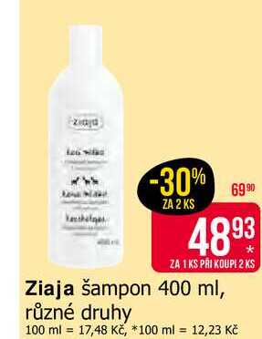 Ziaja šampon 400 ml