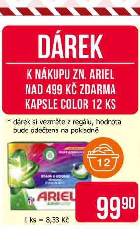Ariel gelové kapsle 12 ks, vybrané druhy 