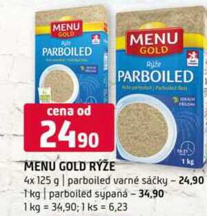MENU GOLD RÝŽE 4x 125 g parboiled varné sáčky 