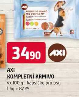 AXI KOMPLETNÍ KRMIVO 4x 100 g kapsičky pro psy