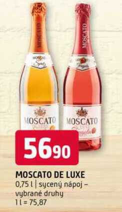 MOSCATO DE LUXE 0,75l sycený nápoj vybrané druhy 