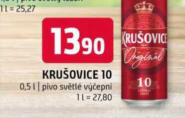 KRUŠOVICE 10 0,5l pivo světlé výčepní 