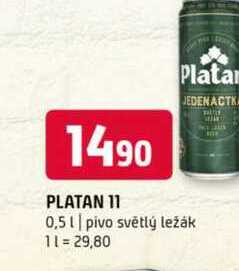 Platan 11 0,5l pivo světlý ležák 