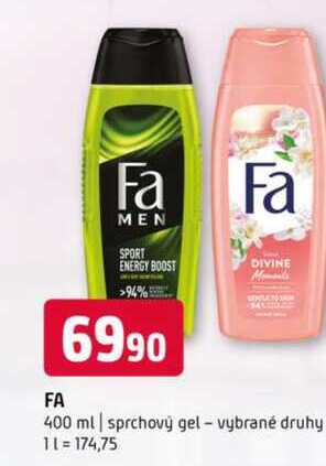 Fa 400 ml sprchový gel vybrané druhy 