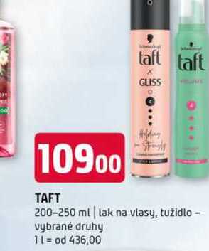 TAFT 200-250 ml lak na vlasy, tužidlo vybrané druhy 