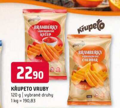 KŘUPETO VRUBY 120 g vybrané druhy 