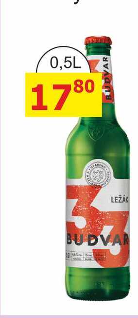 BUDVAR 33, ležák 0,5l sklo