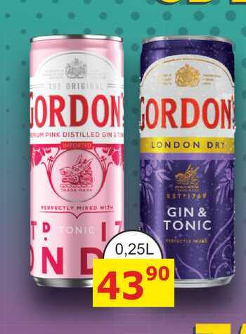 LONDON DRY GIN PERFECTLY MIXED WITH TONIC 0,25L míchaný nápoj