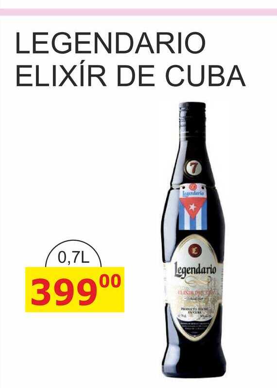 LEGENDARIO ELIXÍR DE CUBA 0,7L 