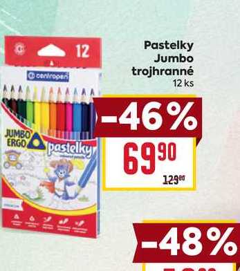 Pastelky Jumbo trojhranné 12 ks 