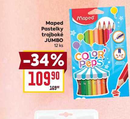 Maped Pastelky trojboké JUMBO 12 ks  