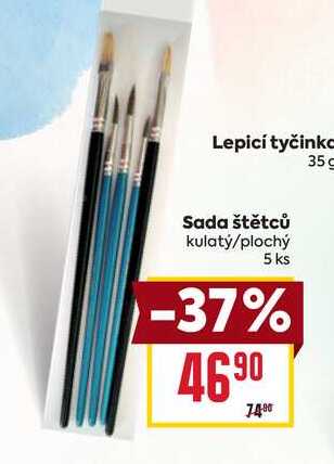 Sada štětců kulatý/plochý 5 ks