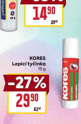 KORES Lepicí tyčinka 15 g