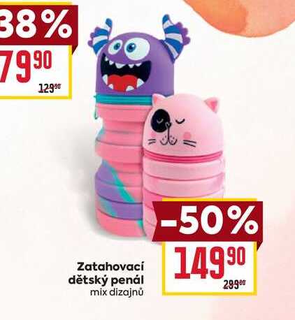 Zatahovací dětský penál mix dizajnů
