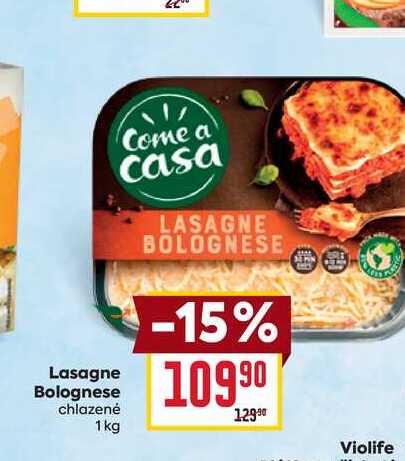 Lasagne Bolognese chlazené 1kg